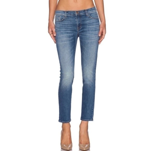 J Brand 9057 Cropped Ellis Straight Jeans Rival‎ - Picture 1 of 10